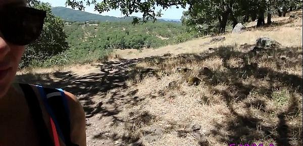  Flashing on hiking trail leads to Brooke swallowing - TheFoxxxLife -